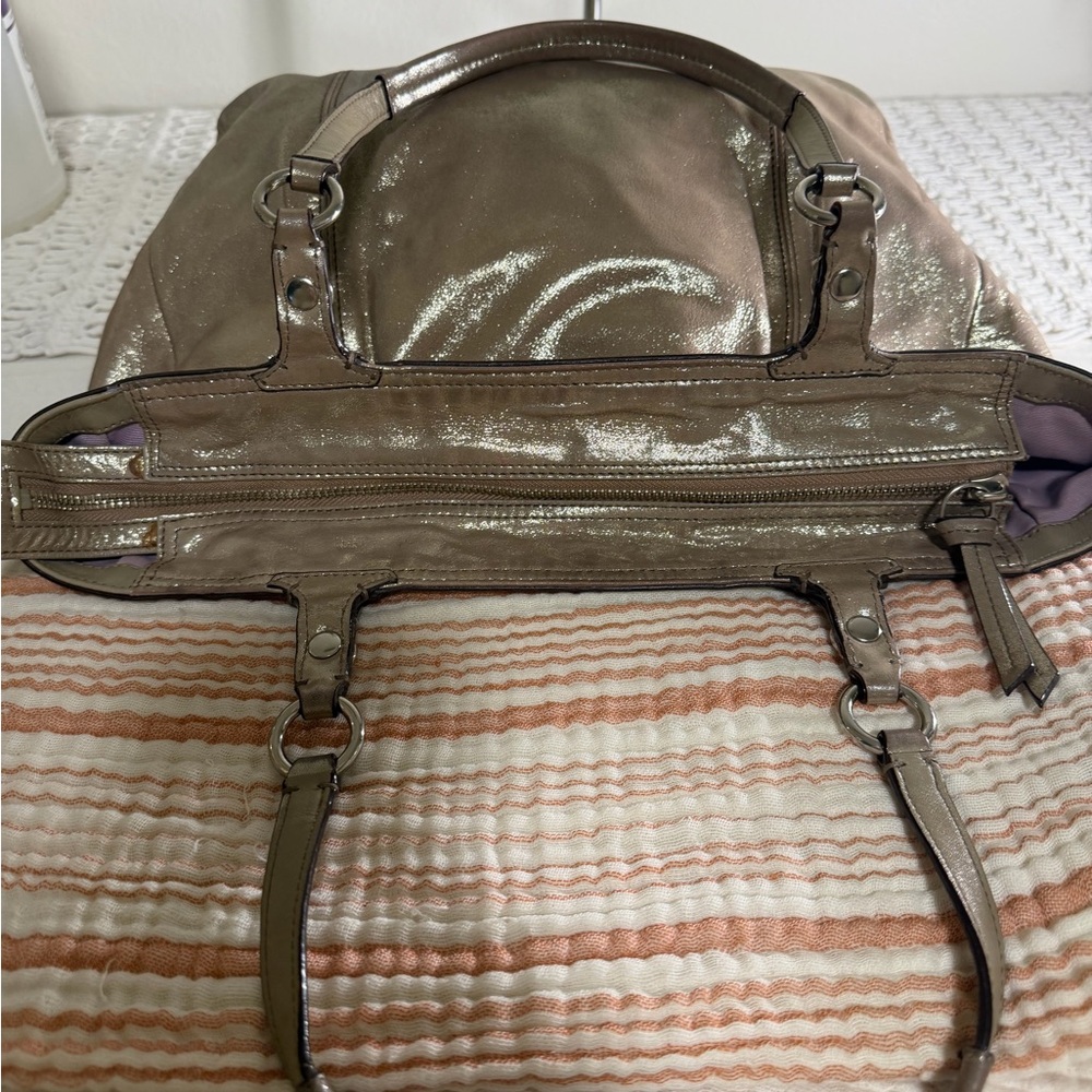Coach Shimmering Tan Tote Bag - Picture 9 of 9